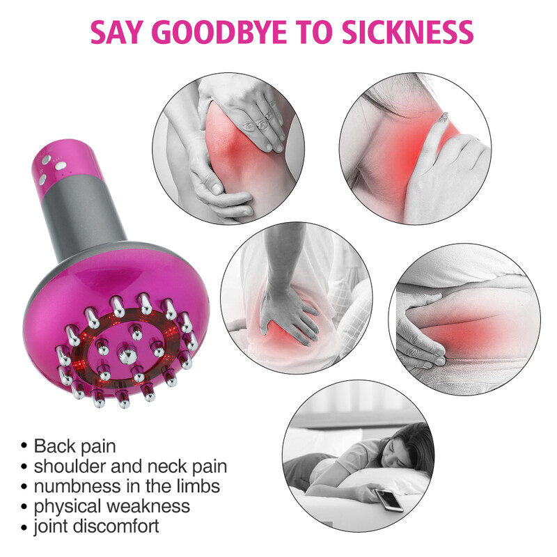 Elektrinis limfodrenažo aparatas Meridian kūno masažo šepetėlis mikro srovės anticeliulitinis Guasha fizioterapinis aparatas