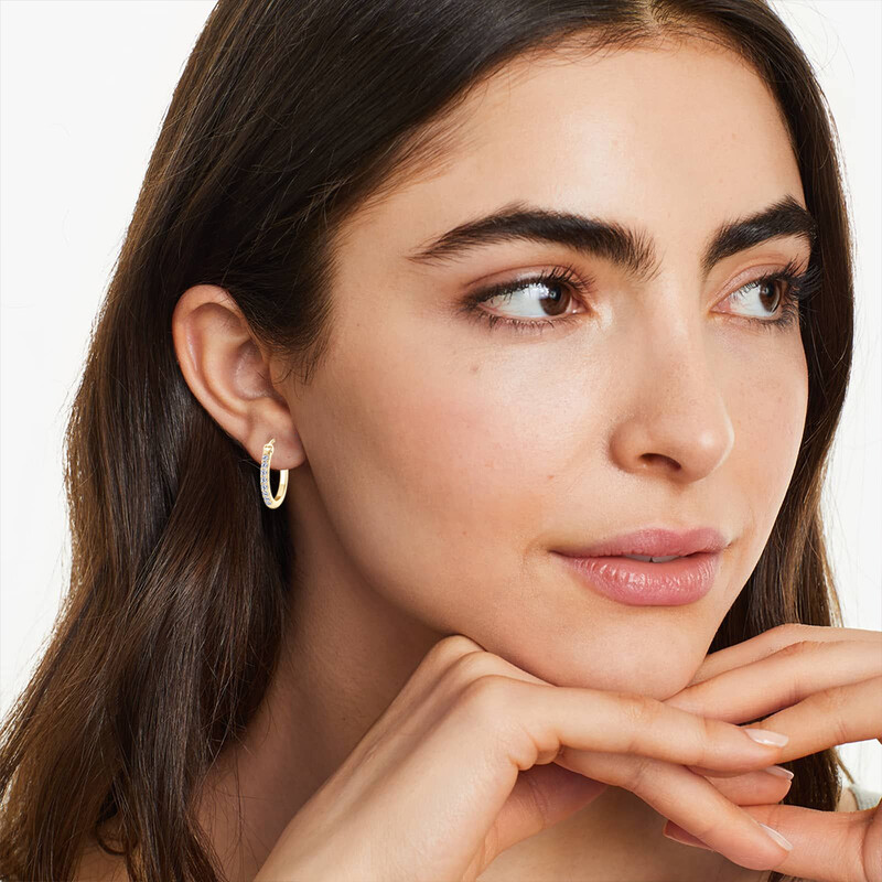 Κρίκοι 1,8 χιλιοστά Moissanite σκουλαρίκια για γυναίκες Real 925 Sliver επιμεταλλωμένο κίτρινο χρυσό σκουλαρίκι με κρίκοι Εκλεκτά κοσμήματα Χριστουγεννιάτικα δώρα