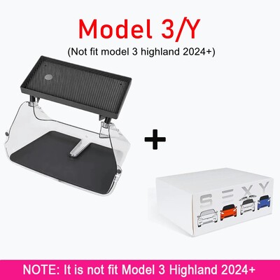 Organizator na središnjoj konzoli za Tesla Model Y 3 Highland Kutija za pohranu, magnetska ladica ispod zaslona, držač za telefon, maramice