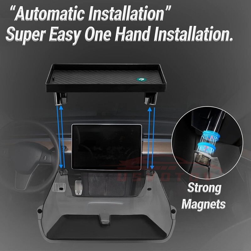 Organizator na središnjoj konzoli za Tesla Model Y 3 Highland Kutija za pohranu, magnetska ladica ispod zaslona, držač za telefon, maramice