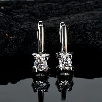 IOGOU Earrings 2023 Trend New Moissanite Висяща обеца Huggie 100% 925 Sterling Silver Hoops Женски оригинални бижута за момичета