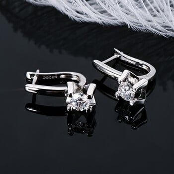 IOGOU Earrings 2023 Trend New Moissanite Висяща обеца Huggie 100% 925 Sterling Silver Hoops Женски оригинални бижута за момичета