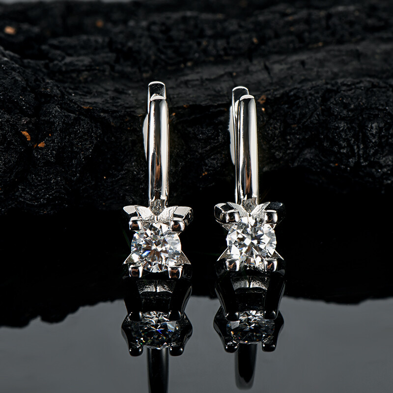 Σκουλαρίκια IOGOU 2023 Trend New Moissanite Dangle Huggie σκουλαρίκι 100% 925 ασημένια κρίκοι Γυναικεία πρωτότυπα κοσμήματα για κορίτσια
