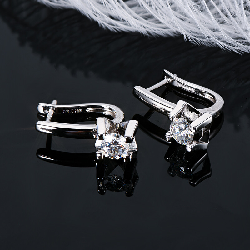 Σκουλαρίκια IOGOU 2023 Trend New Moissanite Dangle Huggie σκουλαρίκι 100% 925 ασημένια κρίκοι Γυναικεία πρωτότυπα κοσμήματα για κορίτσια