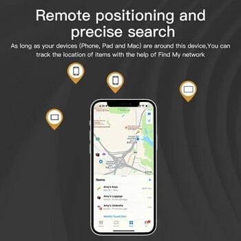 Bluetooth GPS тракер за подмяна на Air Tag чрез Apple Find My to Locate Bag Bottle Card Wallet Bike Keys Finder MFI Smart ITag