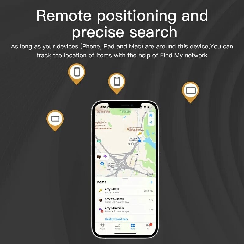 Bluetoothi GPS-jälgija õhusildi asendamiseks Apple`i kaudu Find My, et leida kott pudelikaart rahakott Jalgrattavõtmete leidja MFI Smart ITag