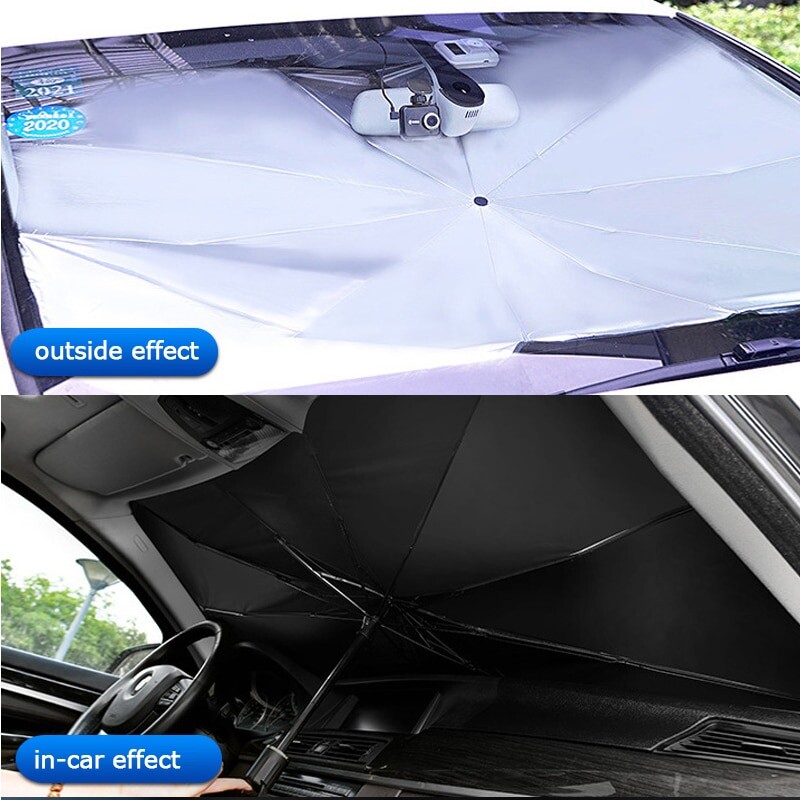 Umbrelă de protecție solară pentru mașină Umbrelă de soare Umbrelă de soare pentru geam față auto Protecție solară pentru mașină Accesorii de protecție interioară a parbrizului