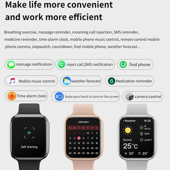 2024 Watch 9 Mini Smart Watch Men Blood Glucose BT Call NFC Always On Display Fitness Women Series 8 Smartwatch for Ios Watches