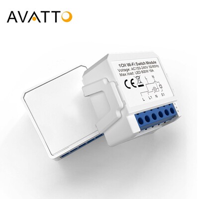 AVATTO ZigBee Tuya 1/2/3/4 Gang Mini întrerupător inteligent Modul de comutatoare de lumină DIY Control în două sensuri funcționează cu Alexa Alice Google Home