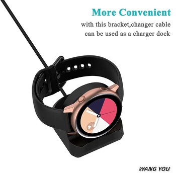 1M кабел за зарядно за Samsung Galaxy Watch 5 Pro 45mm Watch 4 Classic Active 1 2 40mm 41mm Watch 3 USB Fast Charging Dock Bracket