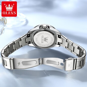 OLEVS Original Dial Dial Quartz ρολόι για γυναίκες Μόδα Κομψά γυναικεία ρολόγια Γυναικείο ρολόι χειρός από ανοξείδωτο ατσάλι