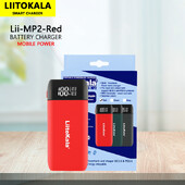 LiitoKala Lii-MP2 21700 18650 Power Bank QC3.0 Kiirlaadimine Type-C SISEND USB laadija 20700 Mobile Power LCD akulaadija