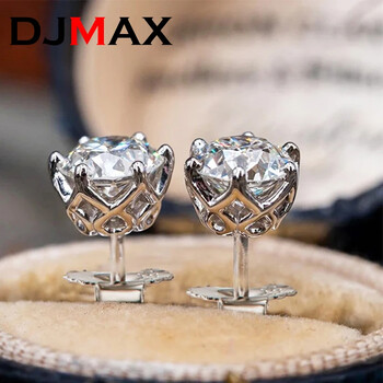 Premium 0,5-2ct Moissanite καρφωτά σκουλαρίκια με διαμάντια για γυναίκες Orginal 925 ασημένια βίδα πίσω γυναικεία σκουλαρίκια Moissanite 2024