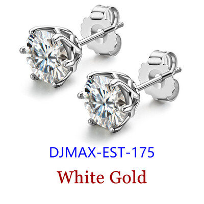 Esmaklassilised 0,5–2-kandid moissaniteest teemantkõrvarõngad naistele, 925 hõbedane keeratav naiste moissaniitkõrvarõngas 2024