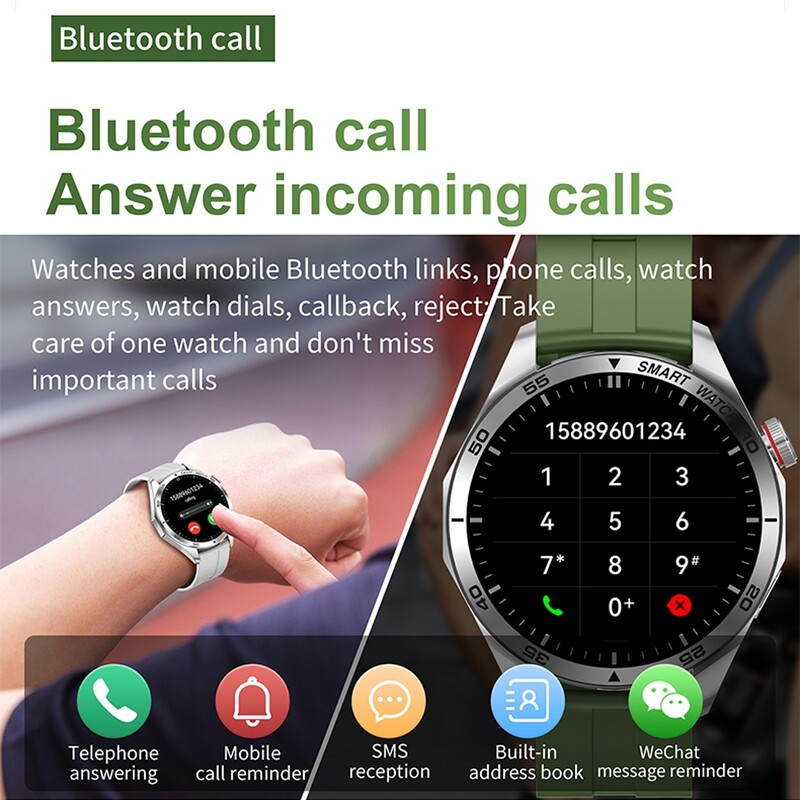 „Huawei GT4 Pro“ GPS EKG+PPG išmanusis laikrodis Vyriškas HD ekranas „Bluetooth Call“ IP68 Neperšlampami laikrodžiai „Bluod Sugar Smartwatch Woman“