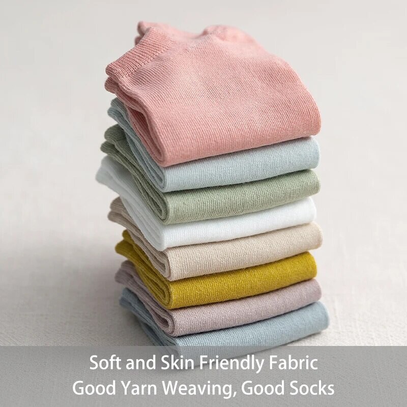 8 poros pavasario ir vasaros keturių sezonų paprastų, madingų ir mielų Morandi vienspalvių žemo kirpimo ir patogių kojinių