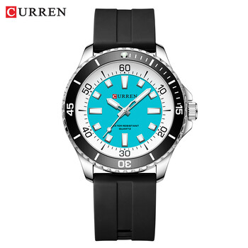 CURREN Watch For Men Μόδα ζώνη σιλικόνης Chronograph Αθλητικό ρολόι χειρός Αδιάβροχο φωτεινό ανδρικό ρολόγια κατάδυσης Relogio Masculino