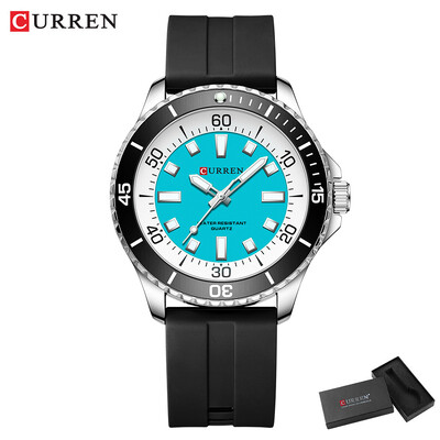 CURREN käekell meestele Mood silikoonist rihm kronograaf Sport käekell veekindel helendav sukeldumiskell Relogio Masculino