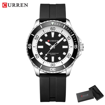 CURREN käekell meestele Mood silikoonist rihm kronograaf Sport käekell veekindel helendav sukeldumiskell Relogio Masculino
