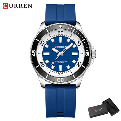 CURREN käekell meestele Mood silikoonist rihm kronograaf Sport käekell veekindel helendav sukeldumiskell Relogio Masculino
