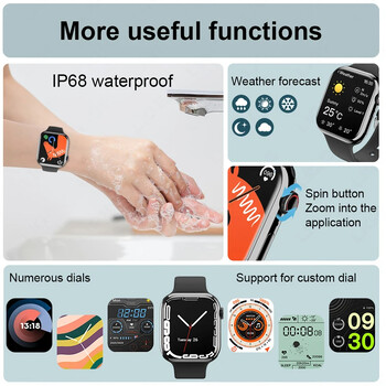 2024 Νέο GPS Smart Watch Women Ultra Series 9 NFC Smartwatch Men BT Call Waterproof Wireless Watch Charging Watch 9 For Apple