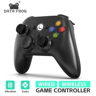 Juhtmeta/juhtmega kontroller Xbox 360 mängukontrolleri jaoks koos kahe vibratsiooniga turboga, ühildub Xbox 360/360 Slimi ja PC-aknaga