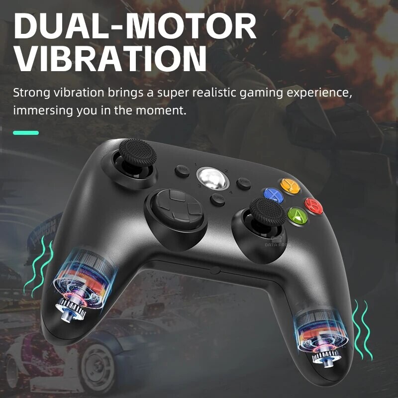 Controler fără fir/cu fir pentru controler de joc Xbox 360 cu vibrație dublă Turbo Compatibil cu Xbox 360/360 Slim și fereastra PC
