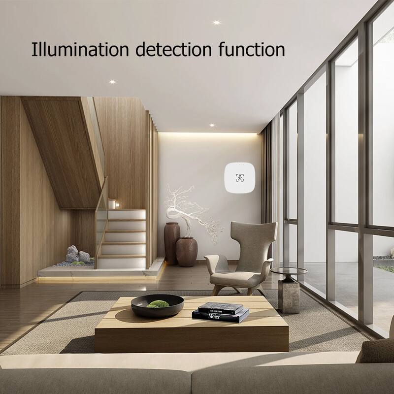 ZigBee Wifi MmWave Senzor de mișcare de prezență umană cu detectie de luminanță/distanță 5/110/220V Tuya Smart Life Home Automation