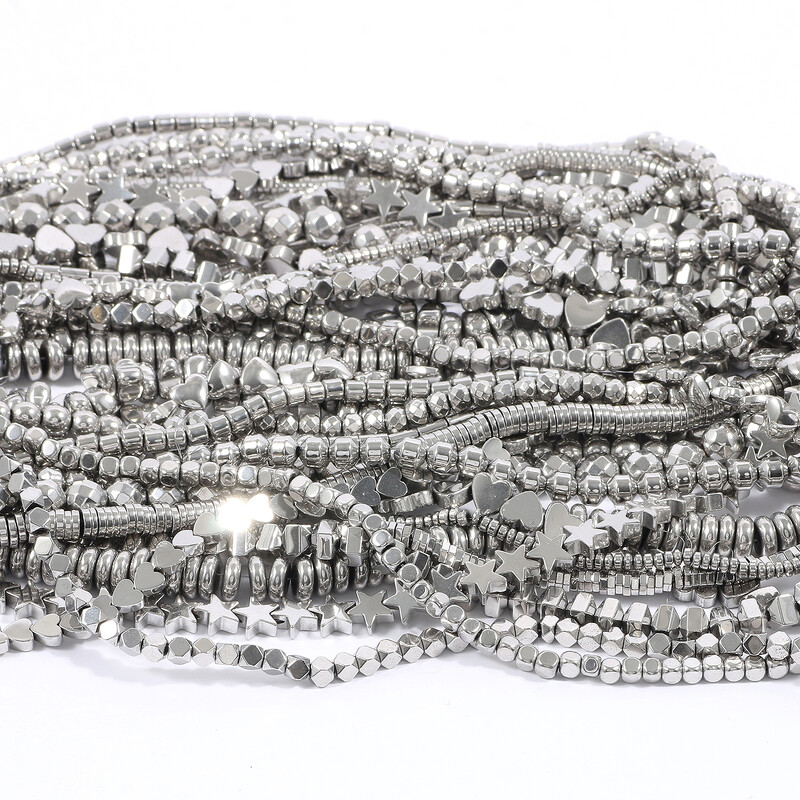 AAA+ Rodiu hematit mărgele natural neregulat coloană geometrică inimă margele de piatră pentru bijuterii brățări colier 15 inchi