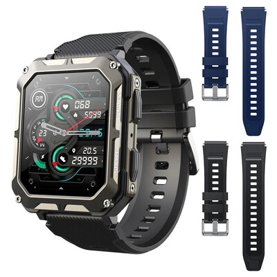 2023 m. naujas C20 Pro išmanusis laikrodis Balso asistentas BT Wireless Call Business Outdoor Sports IP68 vandeniui atsparus rankinis laikrodis, skirtas Android iOS