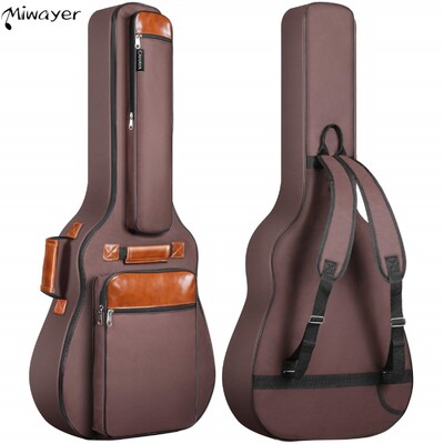 Miwayer torba za akustičnu gitaru 41 inča podebljana vodootporna Oxford najlonska dvostruka naramenica pamučno podstavljena torba za gitaru Ruksak za svirku