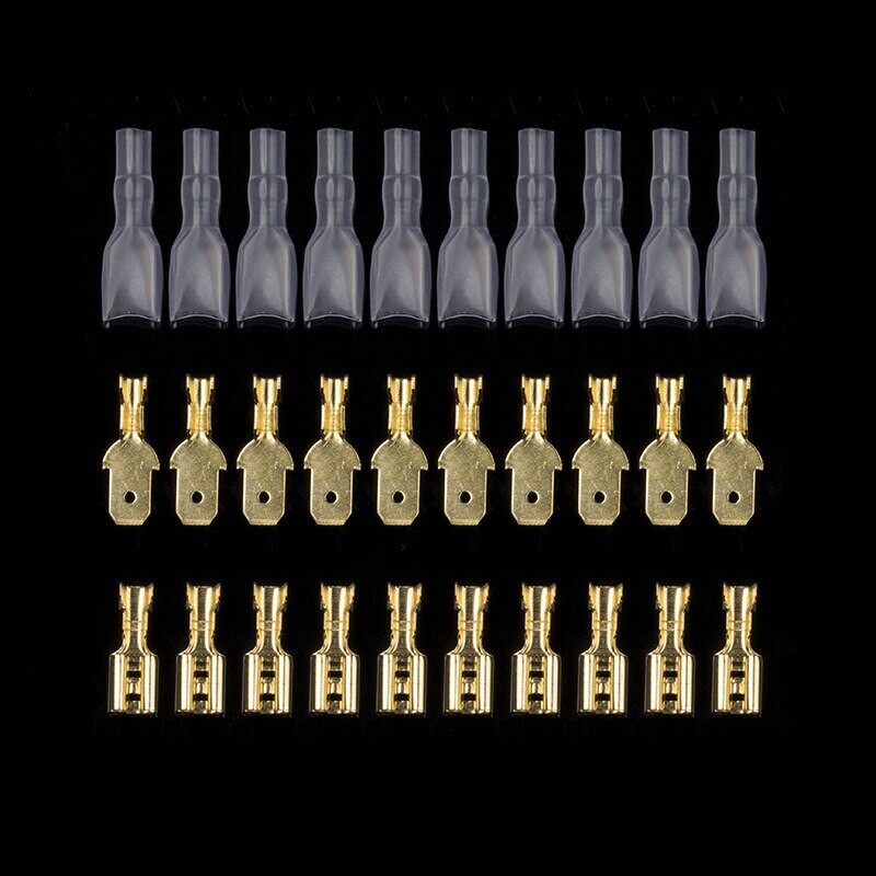 Kasti isoleeritud emasjuhtme pistik 2,8/4,8/6,3 mm elektriline pressklemmid klemmilabida pistikud, komplekt 270 tk