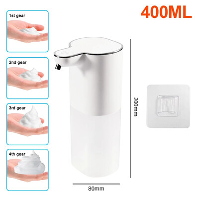 380 ml automaatne seebi dosaator puutevaba vahutav seebi dosaator USB laetav elektriline 4 taseme reguleeritav vahtseebi dosaator