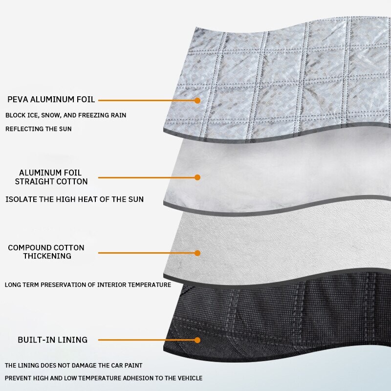 Magnetinis automobilio sniego skydas, apsaugantis nuo šalčio, apsaugantis nuo šalčio priekinis priekinis stiklas nuo saulės sustorėjęs sniego skydas, 1 vnt.
