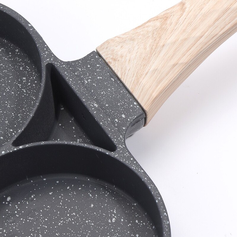 Τηγάνι ομελέτας 4 οπών Τηγάνι ομελέτας Παχύ αντικολλητικό αυγό τηγανίτα μπριζόλα Τηγάνια μαγειρικής Hamburg Breakfast Maker Induction Μαγειρικά σκεύη