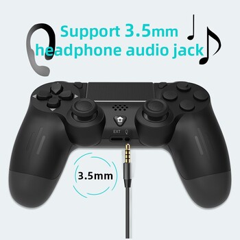 DATA FROG Bluetooth-съвместим контролер за игри за PS4/Slim/Pro Безжичен геймпад за компютър Джойстик с двойна вибрация за IOS/Android