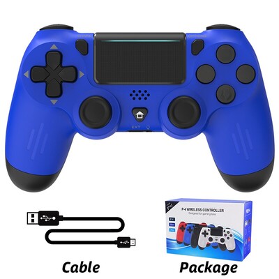 DATA FROG Controler de joc compatibil Bluetooth pentru gamepad fără fir PS4/Slim/Pro pentru computer Joystick cu vibrație dublă pentru IOS/Android