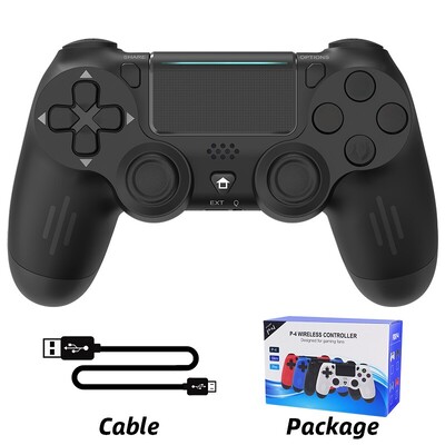 DATA FROG Controler de joc compatibil Bluetooth pentru gamepad fără fir PS4/Slim/Pro pentru computer Joystick cu vibrație dublă pentru IOS/Android