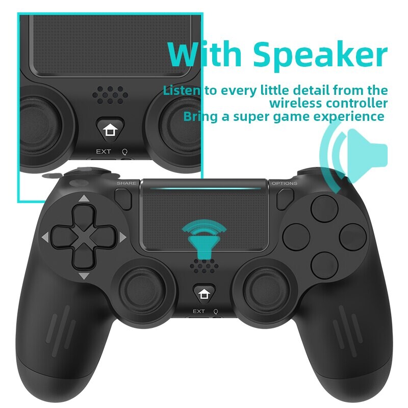 DATA FROG Controler de joc compatibil Bluetooth pentru gamepad fără fir PS4/Slim/Pro pentru computer Joystick cu vibrație dublă pentru IOS/Android