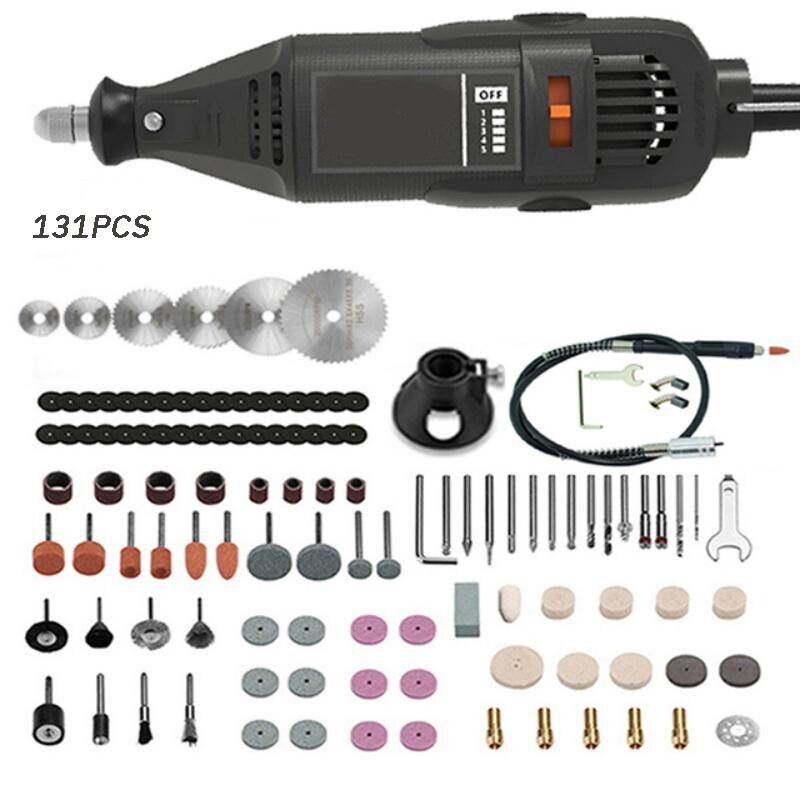 5 greičių reguliuojamas elektrinis gręžtuvas Daugiafunkcis didelio tikslumo šlifavimo gręžimo poliravimo graviravimo elektrinis šlifavimo rinkinys