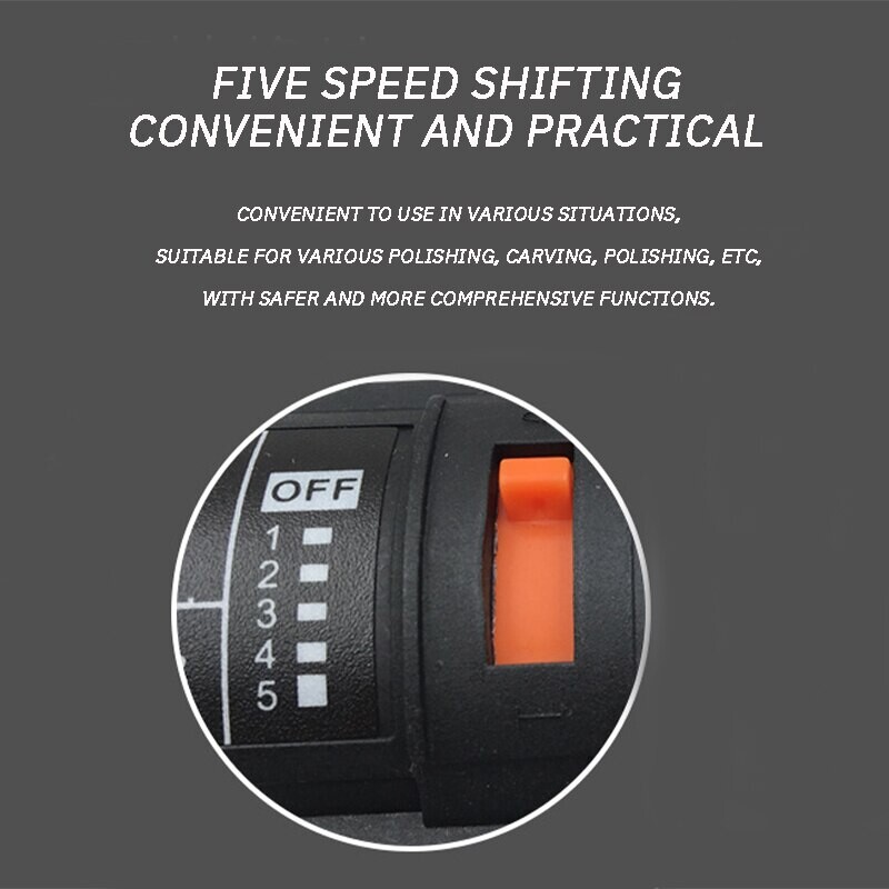 5 greičių reguliuojamas elektrinis gręžtuvas Daugiafunkcis didelio tikslumo šlifavimo gręžimo poliravimo graviravimo elektrinis šlifavimo rinkinys