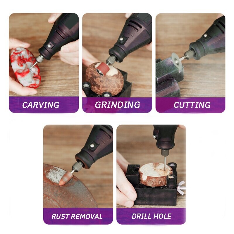 5 greičių reguliuojamas elektrinis gręžtuvas Daugiafunkcis didelio tikslumo šlifavimo gręžimo poliravimo graviravimo elektrinis šlifavimo rinkinys