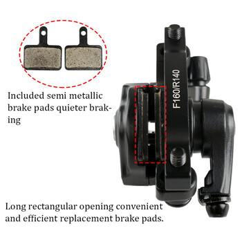 BUCKLOS Δαγκάνα δισκόφρενου ποδηλάτου 160mm Εμπρός/πίσω γραμμή έλξης Δισκόφρενο κράμα αλουμινίου Μηχανικά φρένα Δαγκάνες MTB Part