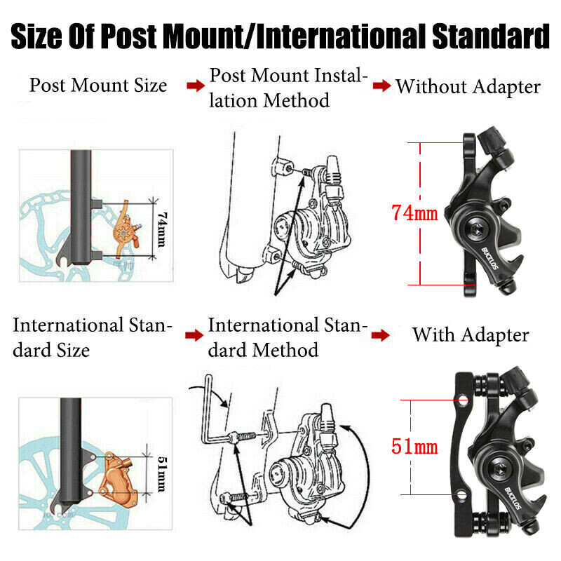 BUCKLOS Jalgratta ketaspidurisadul 160mm Esi-/Tagumine Tõmbeketaspiduri Alumiiniumisulamist Mehaanilised Pidurisadulad MTB osa