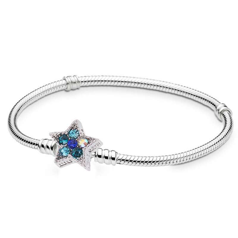 Brățară metalică cu tigaie argintie Accesorii pentru brățară cu margele Bază drăguță cu bufniță cu diamante