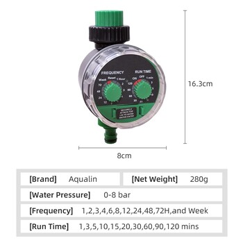 Garden Ball Valve Automatic Electronic Watering Timer Home Garden Irigation Timer 0 Σύστημα ελεγκτή πίεσης νερού εργασίας