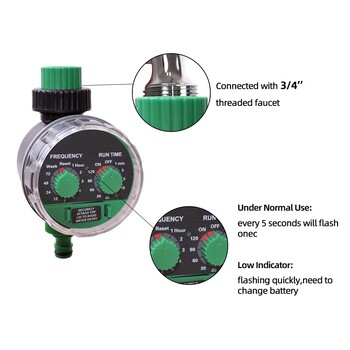 Garden Ball Valve Automatic Electronic Watering Timer Home Garden Irigation Timer 0 Σύστημα ελεγκτή πίεσης νερού εργασίας