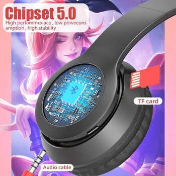 Ασύρματο ακουστικό P47M Flash Light Cute Ears Fone με μικρόφωνο LED Στερεοφωνικό κράνος μουσικής Τηλέφωνο Ακουστικά Bluetooth Δώρο