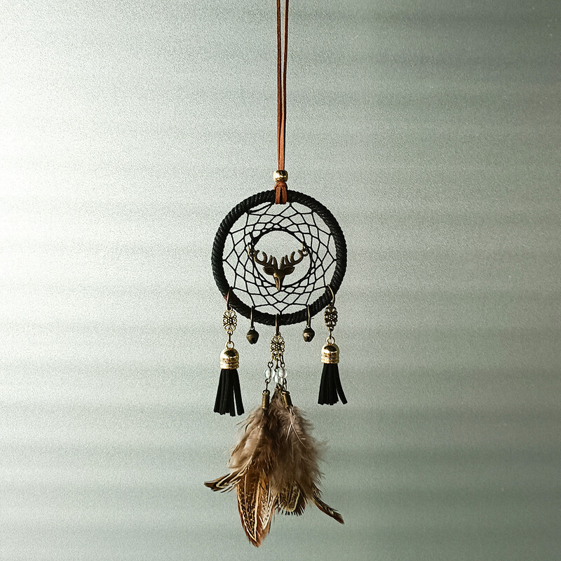 Retro mini svajonių gaudyklė automobilio pakabukas svajonių gaudyklė automobilio dekoravimo krepšys svajonių gaudyklė dekoracija svajonių gaudyklė