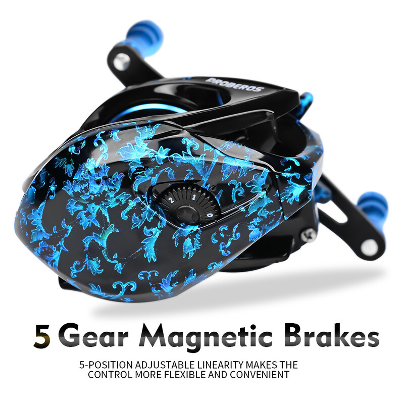 Mulinetă metalică cu picături de apă 3+1BB Mulinetă Frână magnetică Nalucă 7.2:1 Mulinetă de pescuit Mulinetă de pescuit la Marea Neagră Aparatură de pescuit